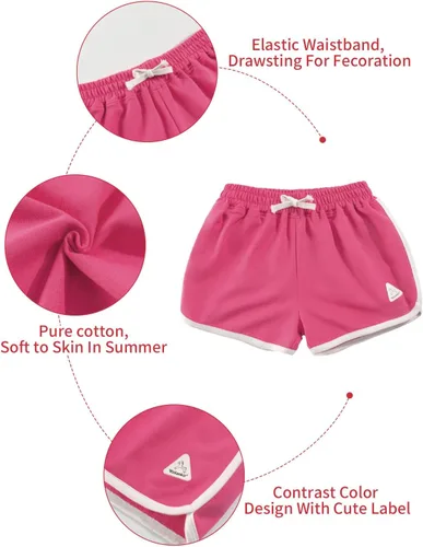 Miniatura 14 de Rolanko Pantalones cortos activos de delfín para niñas, paquete de 3 unidades, ciclismo, correr, verano, playa, atletismo, deportes, 4-14 años