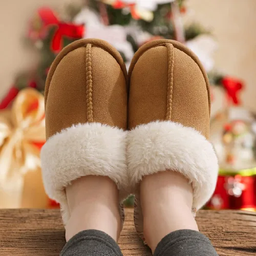 Miniatura 2 de Litfun Pantuflas mullidas de espuma viscoelástica para mujer, zapatos de invierno para interiores y exteriores