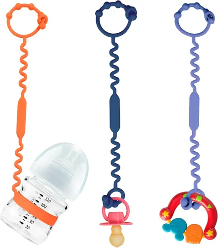 Miniatura 12 de Correas de juguete para bebé, correas de juguete de silicona para cochecito, correas de seguridad de juguete para juguete, correas para taza