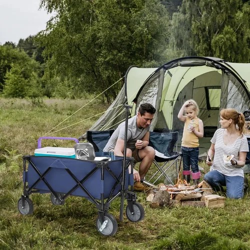 Miniatura 8 de Carro plegable, playa con ruedas grandes para arena, carrito de comestibles, ruedas todo terreno, comestibles de jardín para compras, picnic