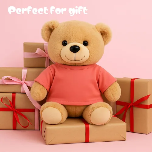 Miniatura 6 de Skylety 12 piezas de camisetas de oso de peluche DIY ropa de oso de peluche camiseta básica camiseta de juguete clásico cuello redondo ropa