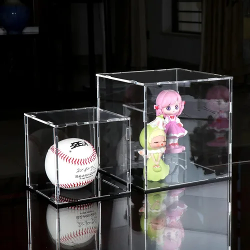 Miniatura 3 de Evron Vitrina para coleccionables para ensamblar, caja de acrílico transparente, alternativa a estuche de vidrio para exhibir figuras de acción
