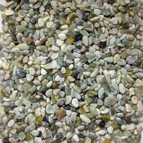 Miniatura 2 de Guijarros de jade pulidos decorativos naturales, tamaño de grava de 3/8 pulgadas (bolsa de 10 libras)