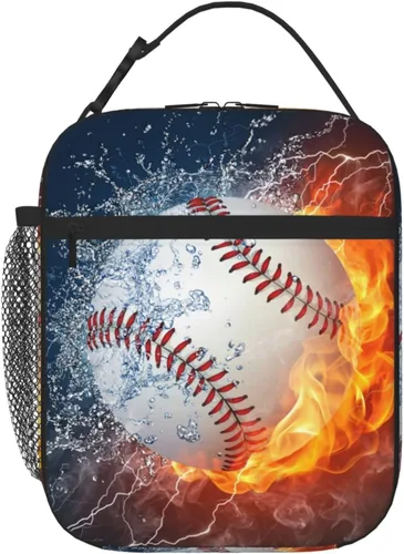 Miniatura 14 de Lonchera de baloncesto con aislamiento térmico para niños, niñas, niños, lonchera Bento reutilizable para niños, mujeres y hombres, bolsa
