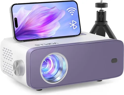 Miniatura 8 de Mini proyector, VOPLLS 1080P Full HD compatible con proyector de video, proyector de cine en casa portátil al aire libre, zoom del 50%, compatible