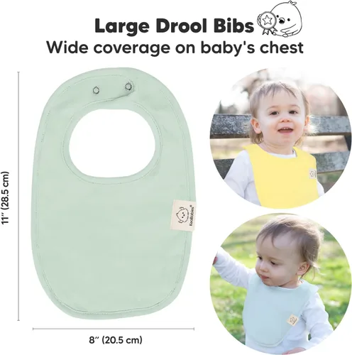 Miniatura 6 de KeaBabies Paquete de 8 baberos orgánicos para bebés para niñas y niños y paquete de 8 baberos orgánicos para bebés para niñas y niños, baberos
