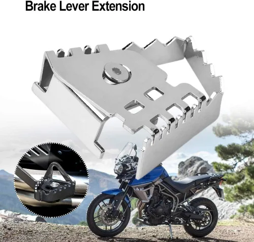 Miniatura 2 de Acouto extensión de la palanca del freno trasero, motocicleta freno trasero extensión pedales de acero inoxidable ancho pie trasero palanca pedal