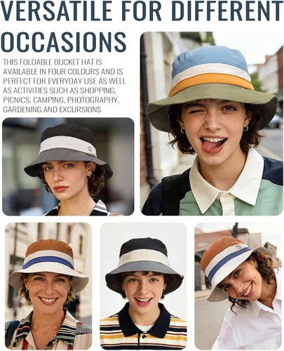 Miniatura 8 de Clakllie Cotton Fisherman Cap Unisex Bucket Hat Foldable Lightweight UV Protation Caps Hiking Travel Hats Outdoor Sports Cap