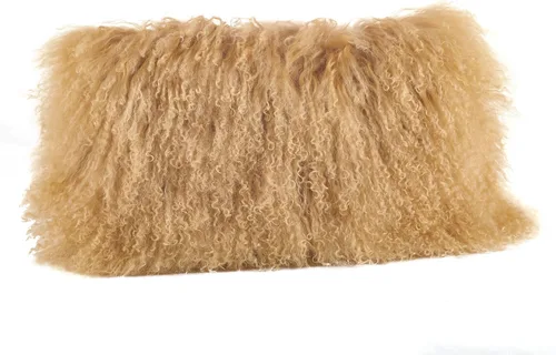 Miniatura 56 de Saro Lifestyle Almohada de piel de cordero mongol rellena de poliéster Gris