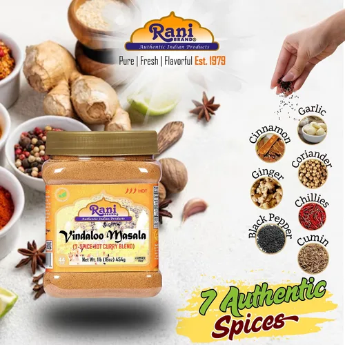 Miniatura 5 de Rani Vindaloo Curry Masala Mezcla de especias indias de 16 onzas (1 libra), tarro de PET de 16.01 oz ~ Todo natural Sin sal Vegano Apto