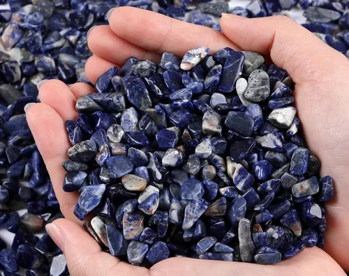 Miniatura 30 de Grava de cristal de cuarzo rosa, piedras trituradas, piedras curativas a granel, piedras naturales pulidas, decoración del hogar, guijarros pequeños