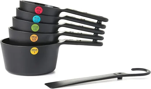 Miniatura 9 de OXO Good Grips - Tazas medidoras de plástico, 6 piezas, color blanco