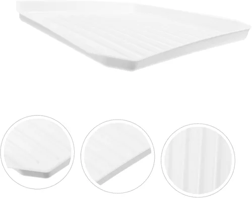 Miniatura 7 de SHOWERORO Bandeja para hornear tocino para microondas con protector de salpicaduras, bandeja de cocción para tocino crujiente para uso doméstico
