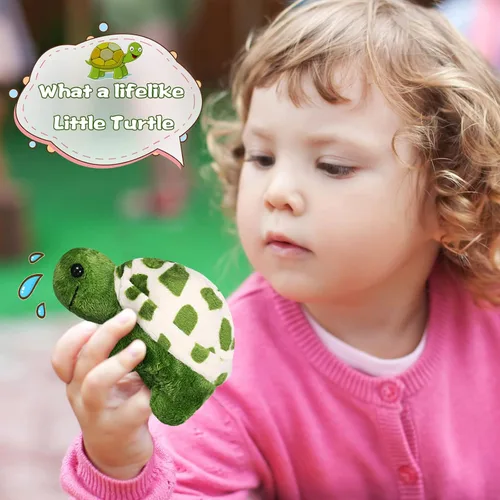 Miniatura 4 de Skylety 12 piezas de mini tortuga de juguete de peluche suave animal marino pequeño juguete de peluche tortuga lindo animal de peluche para adultos
