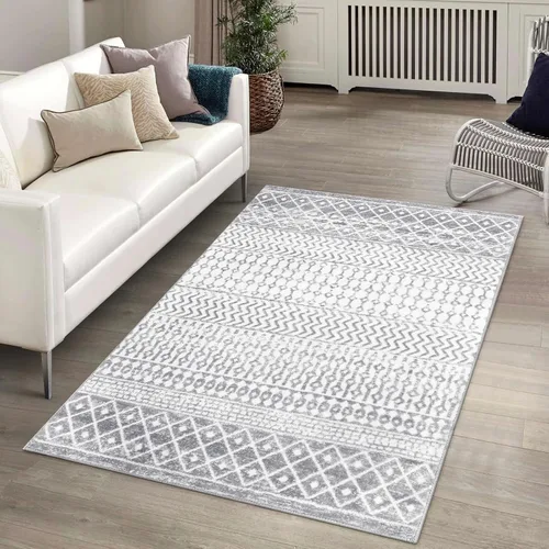 Miniatura 22 de Alfombras marroquíes para sala de estar, 5 x 7 pies, alfombra suave bohemia envejecida antideslizante grande, alfombra de granja de pelo bajo