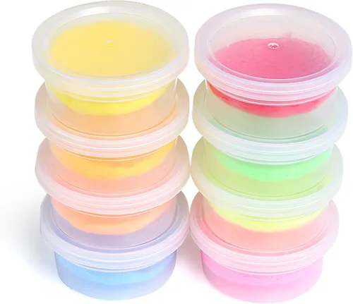 Miniatura 7 de GWHOLE Recipientes de slime con tapas, paquete de 20 recipientes pequeños de plástico reutilizables para almacenamiento de materiales de slime