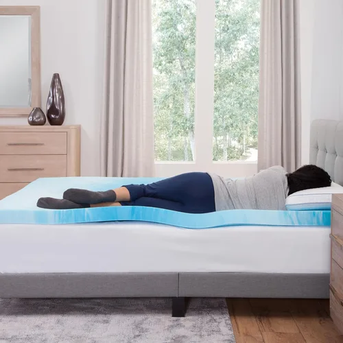 Miniatura 6 de Vibe Cubrecolchón de espuma viscoelástica con remolino de gel de 3 pulgadas, tamaño individual