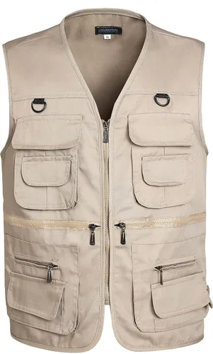 Chaleco de pesca para hombre, chaleco de verano al aire libre, trabajo, safari, viajes, fotos, con múltiples bolsillos