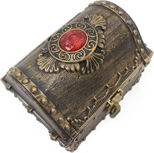 Miniatura 3 de Cofre del tesoro para niños, cofre de pirata de juguete de plástico decorativo, caja de almacenamiento de colección de tesoros del profesor