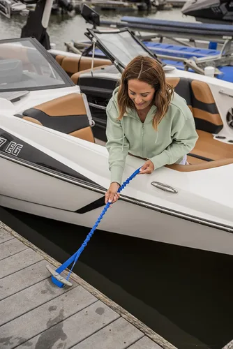 Miniatura 6 de Líneas de barco y lazos de muelle elásticos para muelles, un bucle y gancho, paquete de dos, fabricado en Estados Unidos