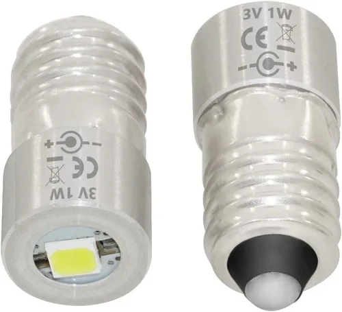 Miniatura 3 de DERA Bombillas LED de repuesto para linterna LED con base E10, pieza de repuesto de 1 W 3 V para 3 4 5 6 celdas D/C para mini lámpara de faros