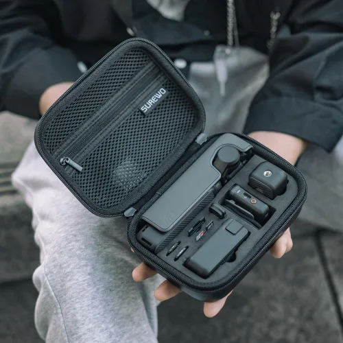 Miniatura 2 de Osmo Pocket 3 Mini Case, bolsa protectora de almacenamiento de PU portátil para DJI Osmo Pocket 3 Kit estándar y DJI Osmo Pocket 3 Power Expansion
