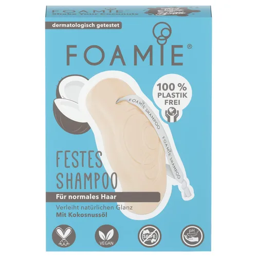 Miniatura 6 de Foamie Champú sólido, cabello normal y rizos con aceite de coco, champú para el cabello para brillo natural, 100% vegano, sin plástico, 2.82 oz