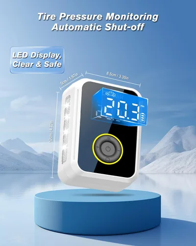 Miniatura 4 de Inflador inteligente de neumáticos de inflado rápido, compresor de aire portátil, batería recargable inalámbrica y bomba de aire automática de 12 V