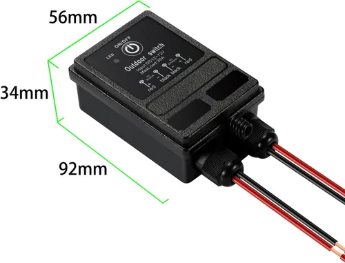 Miniatura 6 de Interruptor de relé de control remoto de 12 V, interruptor inalámbrico DC 12V-72V de 328 pies de largo alcance, interruptor impermeable, relé de 40