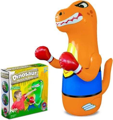 Miniatura 5 de Preferred Toys Saco de boxeo inflable de dinosaurio para niños – Paquete de 2 bolsas Bop para niños pequeños y niños de 3 a 8 – Juguetes inflables