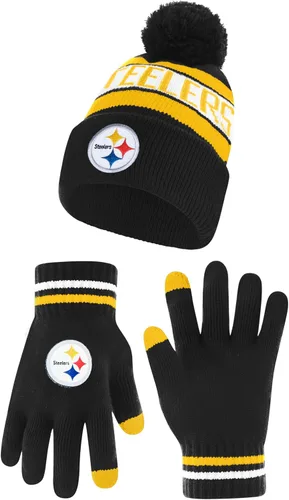 Miniatura 37 de Ultra Game Adults NFL Official Super Soft Winter Beanie Knit Hat With Warm Touch Screen Gloves Color del equipo 2