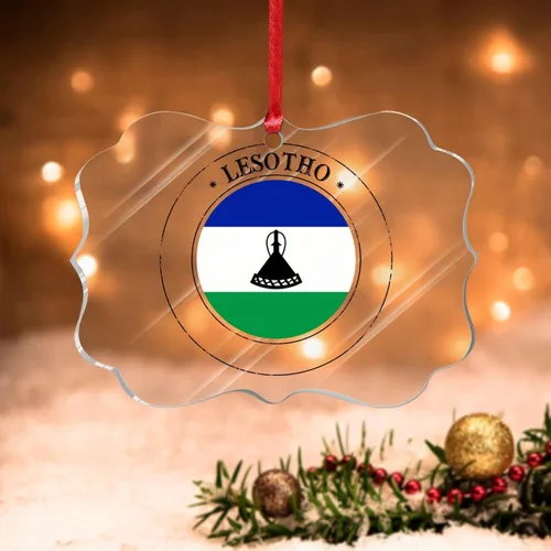 Miniatura 17 de Adornos de Navidad de Kazajstán, bandera de Kazajstán, recuerdo de Navidad, adornos de Navidad acrílicos, bandera nacional, recuerdo de país