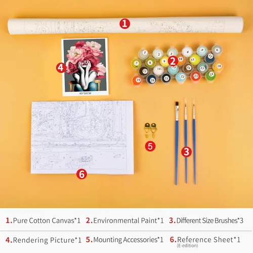 Miniatura 5 de TUMOVO Pintura por números para adultos, principiantes, niñas, kits de pintura por números, pintura acrílica para adultos y niños, pintura por