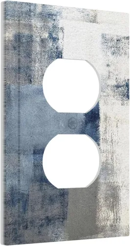 Miniatura 147 de Placa Decorativa de Pared Beige Boho de Mediados de Siglo Sol Abstracto 1-Gang Retro Años 70 Arte Geométrico Moderno con Arco Eléctrico Interruptor