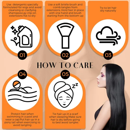 Miniatura 7 de Jexine 14 extensiones de cabello con clip de 24 pulgadas, extensiones de cabello largo y lacio, 9.17 oz, extensiones de cabello sintético suave