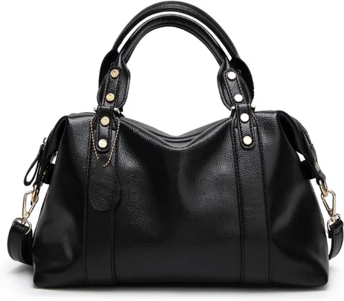 Miniatura 10 de Bolsos y carteras para mujer, bolso de mano de cuero vegano para mujer, bolso de hombro, bolso de viaje con compartimentos