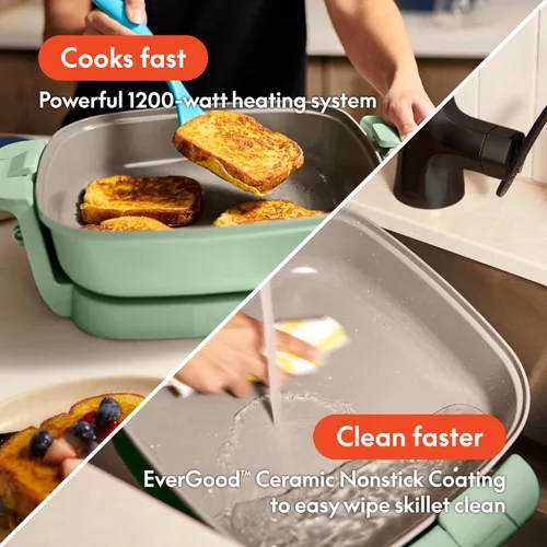 Miniatura 4 de Sartén Eléctrica Bella Make & Take, Utensilios de cocina Fits-anywhere™, Revestimiento Cerámico EverGood™, Temperatura Ajustable y Tapa de Vidrio