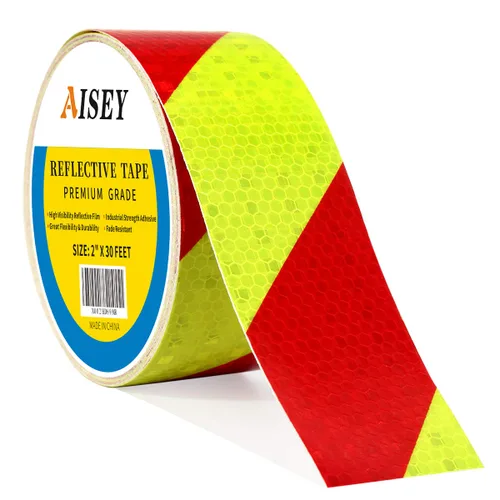 Miniatura 7 de AISEY Cinta de seguridad reflectante (amarillo oro/negro, 2 "x 30 pies)