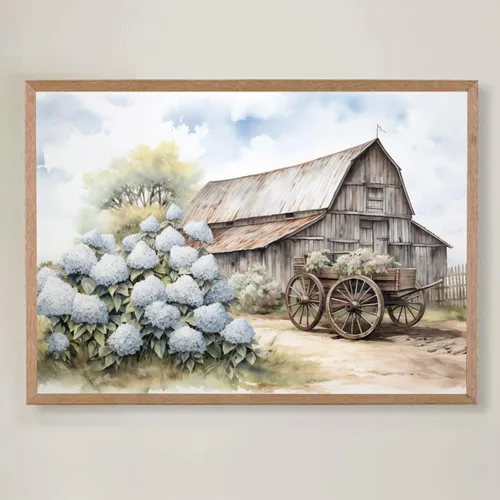 Miniatura 23 de BACKYMRJCART Arte de pared vintage de paisaje de campo de flores silvestres, paisaje, paisaje rústico, arte de pared, naturaleza, prado, pintura