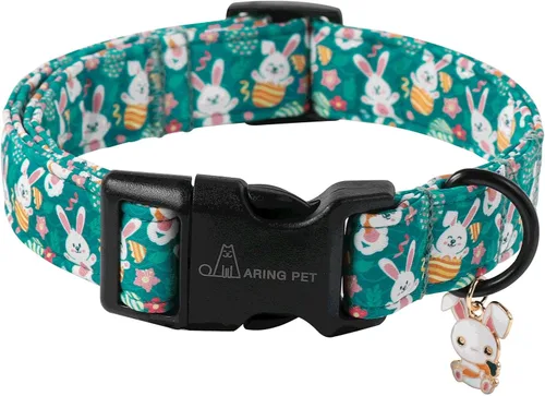 Miniatura 26 de Aring Pet Collar de algodón, ligero y ajustable, con hebilla de liberación rápida, para perros pequeños, medianos y grandes, otoño, hoja de arce