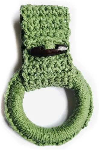 Miniatura 7 de Anillo de toallas de cocina colgante - Toallero para toallas de cocina con lazo para colgar - Percha de toalla de cocina regalo único de Negro