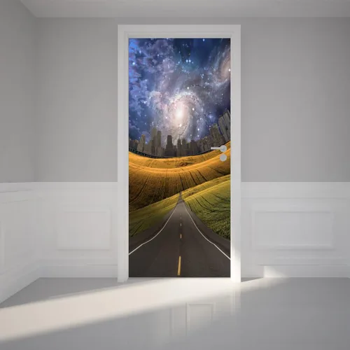Miniatura 6 de RoyalWallSkins Adhesivo mural para puerta, para el interior de la iglesia, versión sin burbujas, semi-brillante, autoadhesivo para puerta