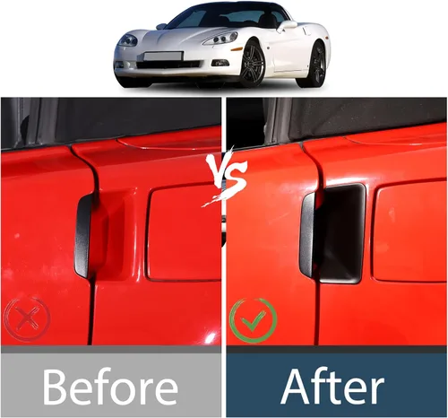 Miniatura 2 de Lcojicep Cubierta decorativa de ABS para manija de puerta, compatible con Corvette C6 2005-2013, cubierta de cuenco para manija de puerta exterior