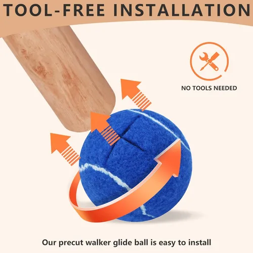 Miniatura 4 de Paquete de 90 pelotas de tenis precortadas a granel para patas de muebles, pelotas de tenis, sillas de pelotas de tenis para pelota de protección