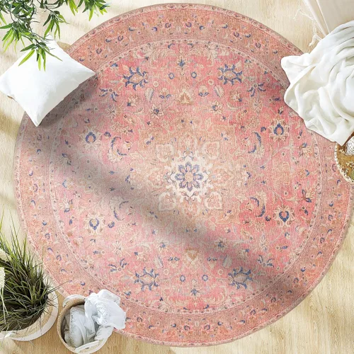 Miniatura 322 de GLN Rugs Traditional Collection - Alfombra de felpilla lavable a máquina, tradicional lavable, antideslizante, alfombra de felpilla de pelo corto