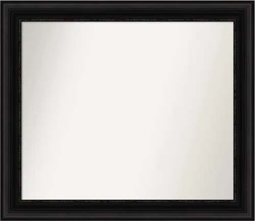 Miniatura 576 de Amanti Art Espejo personalizado, espejo de baño negro puente, espejo de pared o espejo de tocador de baño sobre el fregadero (26 x 26 pulgadas)