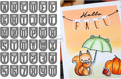 Miniatura 12 de DzIxY Troqueles de corte de metal con número de letras inglesas para hacer tarjetas, troquelados, troquelados, álbumes de recortes, plantillas