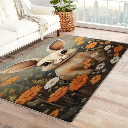 Miniatura 8 de Alfombra de águila calva de 2 x 3 pies, alfombra de águila, alfombra de pájaros para entrada, sala de estar, dormitorio, alfombra de águila calva