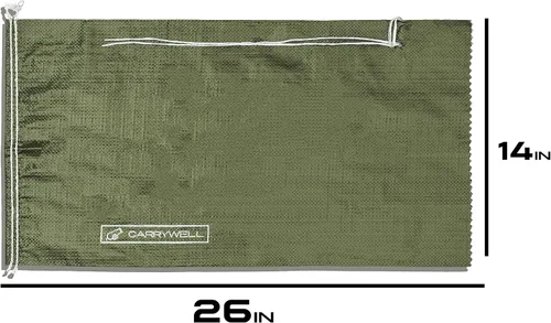 Miniatura 2 de (No fabricadas en China) Bolsas de arena resistentes para inundaciones, paquete de 30 bolsas de arena vacías con cuerdas de amarre, protección UV