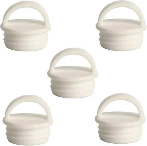 Paquete de 5 tapones de drenaje de kayak con empuñaduras de mango, tapones duros para enfriar, orificios de drenaje, tapón de goma para skeeter,